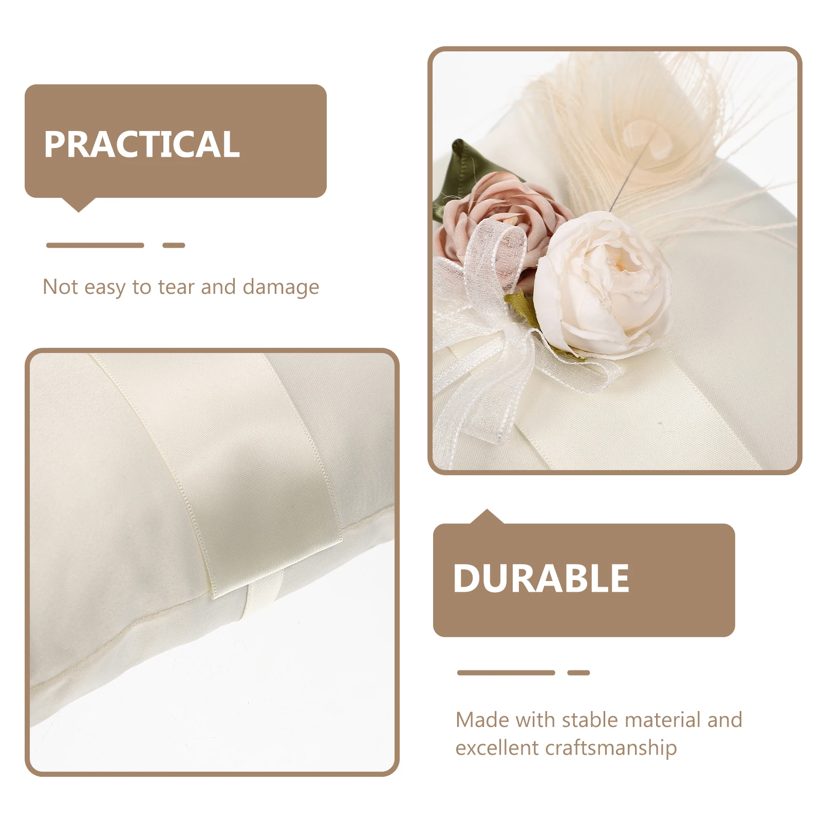 

Satin Wedding Pillow Graceful Holder Beautiful Accessories Cushion Ideal for Weddings Parties Events
