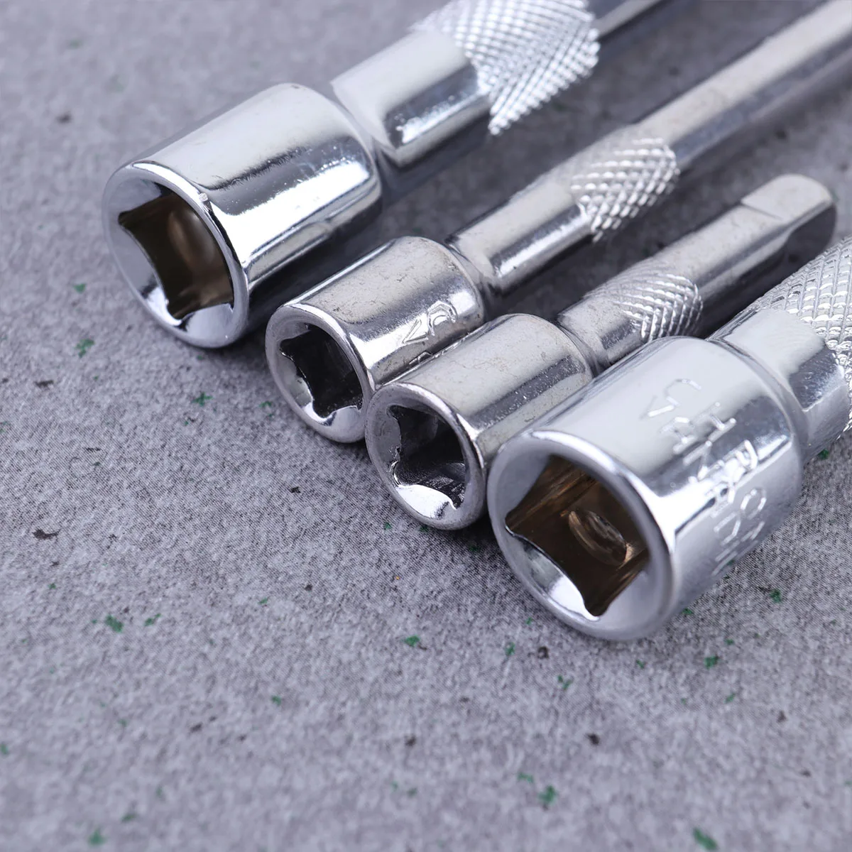 

4Pcs Sturdy Extension Bar 1/4 3/8 Drive Socket Wobble Rigid Adjustment Tool Hand Tool Silver Rustproof Easy Use