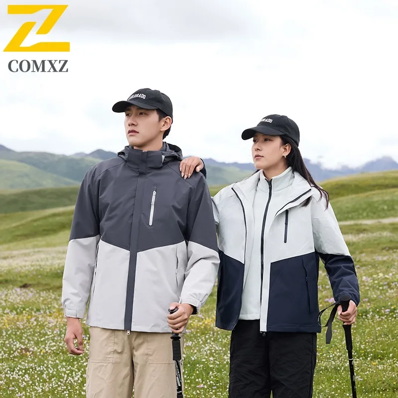 

COMXZ Мужская утолщенная куртка для альпинизма, ветрозащитная теплая парка, 2024, роскошная дорожная легкая зимняя новая ветровка
