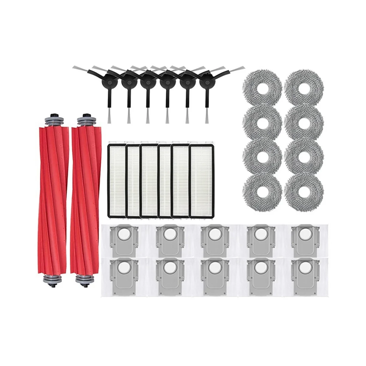 

A06P-For Roborock Q Revo / P10 A7400RR Vacuum Cleaner Main Side Brush Hepa Filter Mop Cloths Dust Bag Spare Parts