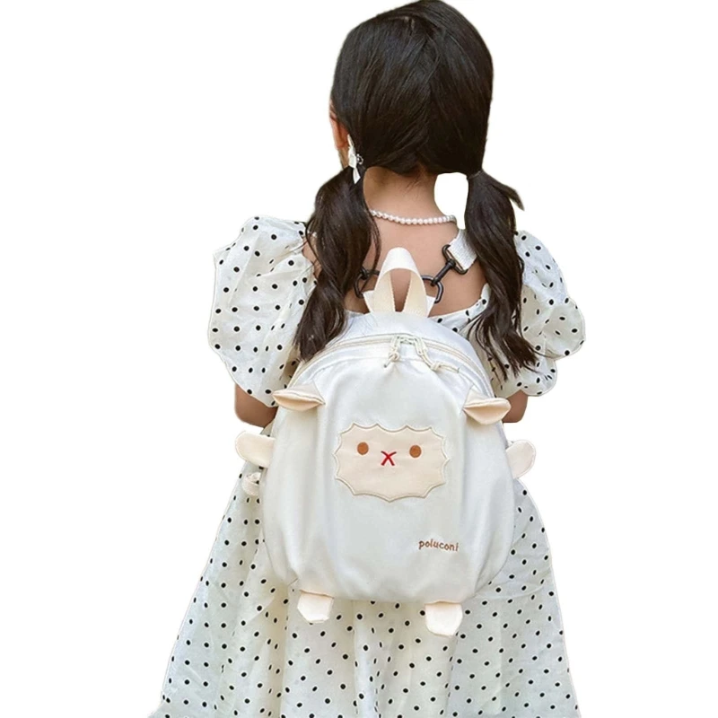 Menina desenhos animados ovelhas mochila crianças mochila crossbody saco para jardins infância