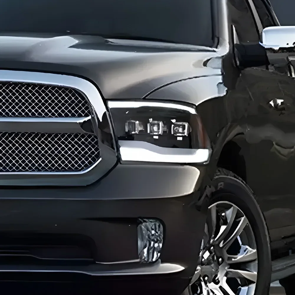 

Для Dodge Ram 1500 2500 2009-2018 автомобильные фары проектор с тремя линзами в сборе Plug and Play светодиодные передние фары автомобиля аксессуары