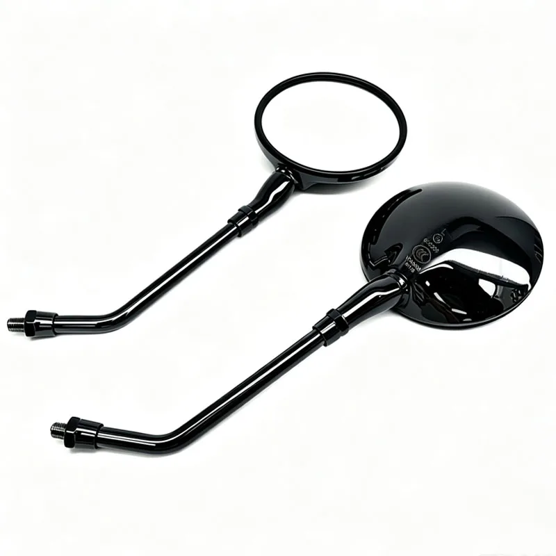 Universeller 10-mm-Motorrad-Rückspiegel für Honda CB600F Hornet CB1000R, verchromter, runder Retro-Seitenrückspiegel. – Detail 13
