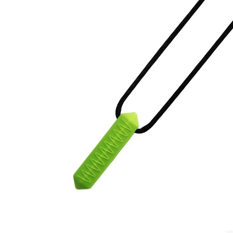 

Y88D Stylish Silicone Pendant Necklace Chew Necklace Sensory Toy Provides Orals Stimulation Relieves Discomfort for All Age
