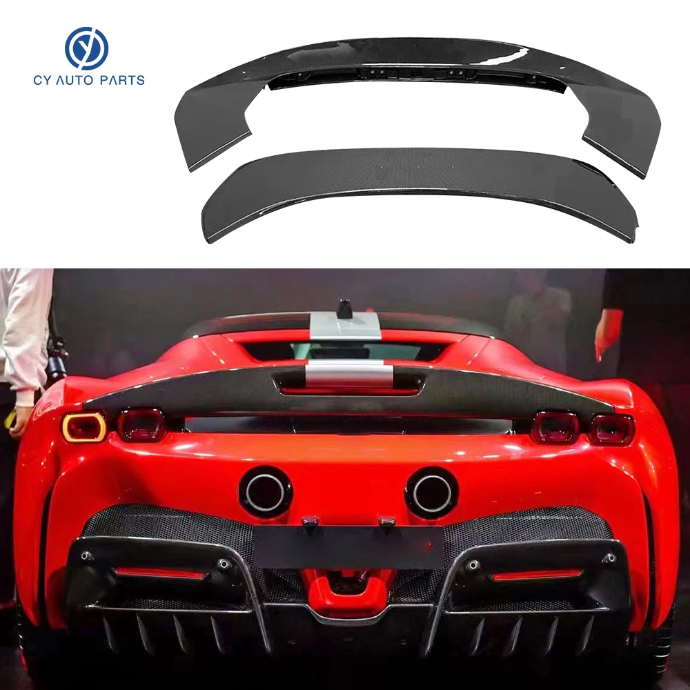 

Carbon Fiber Rear Wing Spoiler Compatible for Ferrari SF90 Stradale 2020-2024 Track Performance Assetto Fio Style