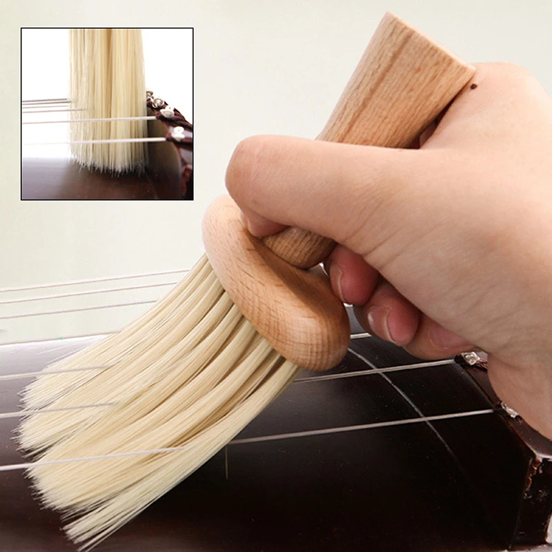 Guzheng Cleaning Brush Soft Bristles Ukulele Violin Brush Small Guitar Cleaner Brush Cleaning Tool For Musical Instrument