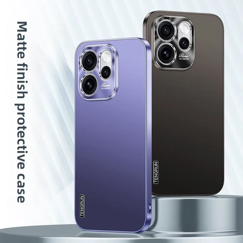 

For OPPO Reno 15 14 Pro 15 Case New Luxury Electroplating AGFrosted Protective Cover For Oppo Reno15 Pro Shockproof Funda