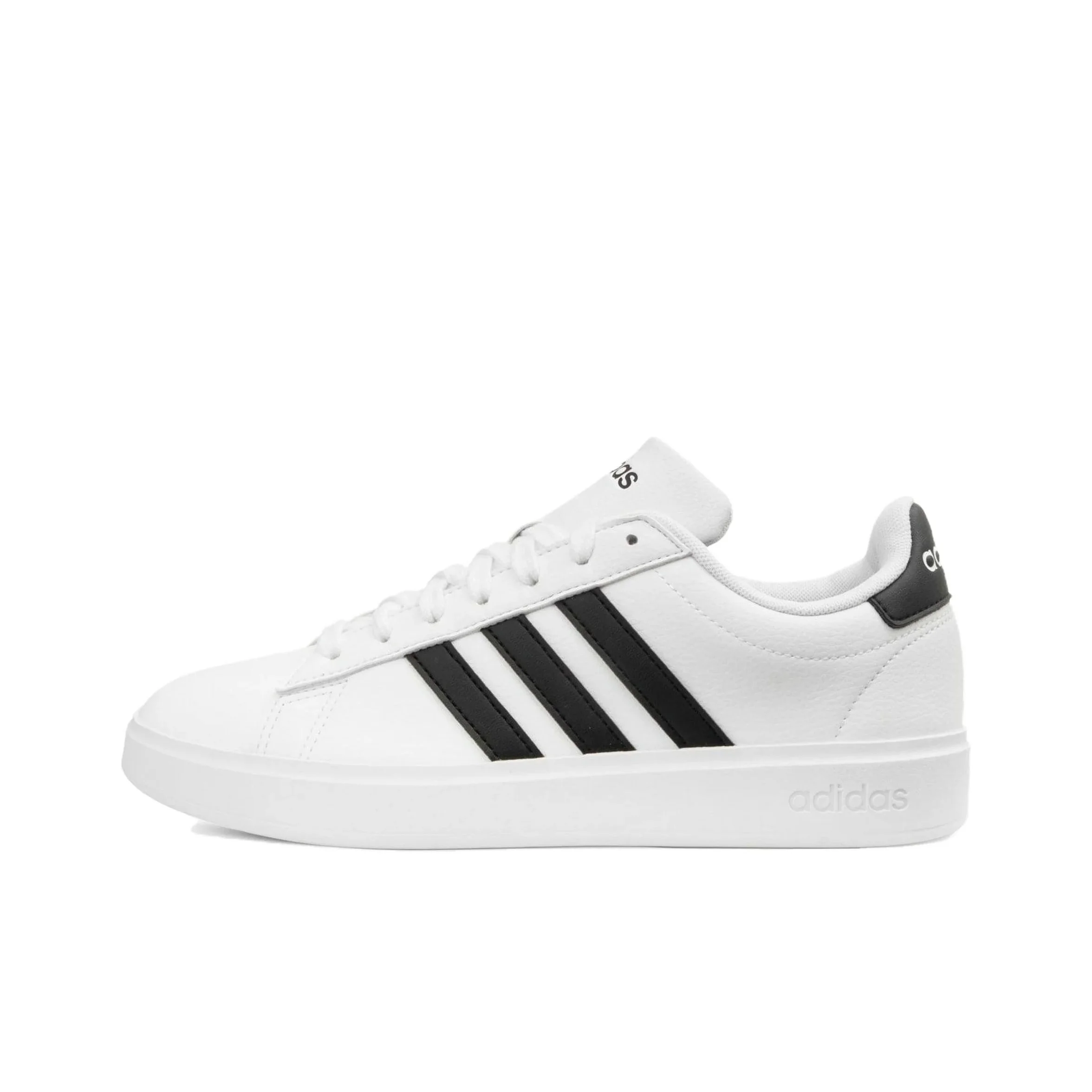 Adidas Neo GRAND COURT 2.0, Zapatos de Skateboard de Cuero Sintético Resistentes a la Abrasión, de Caña Baja, para Mujer, Blanco y Negro, GW9214