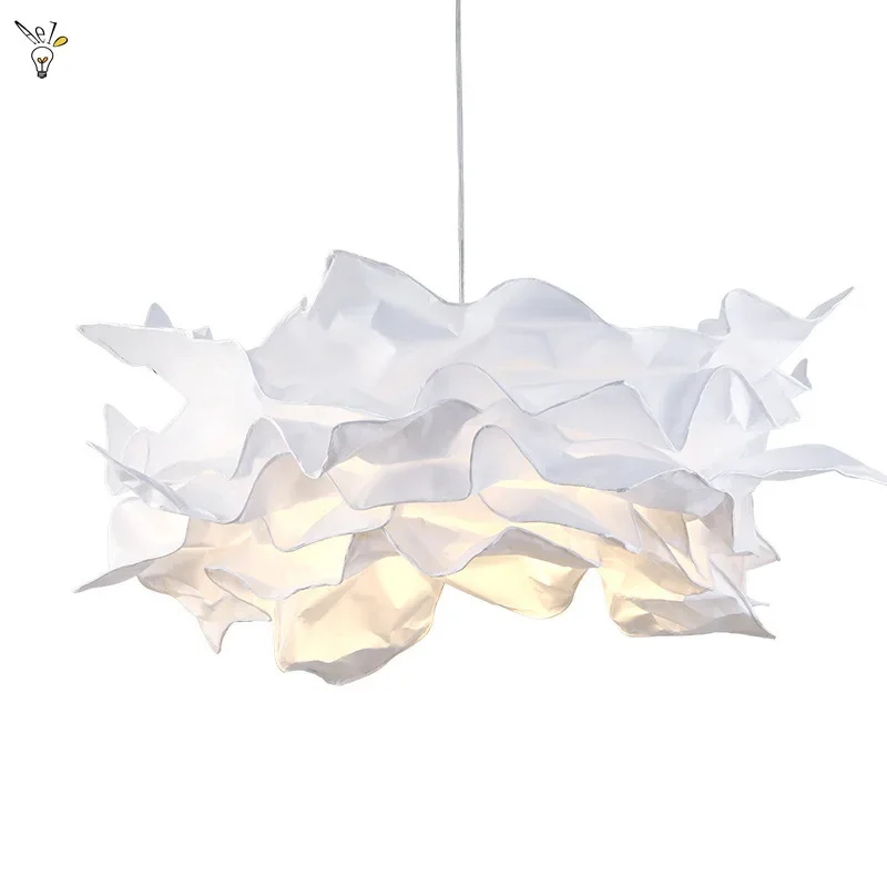 Lampe suspendue en forme de nuages en papier, design créatif moderne, luminaire décoratif d'intérieur, idéal pour un salon, une chambre à coucher ou un restaurant, 73 unités