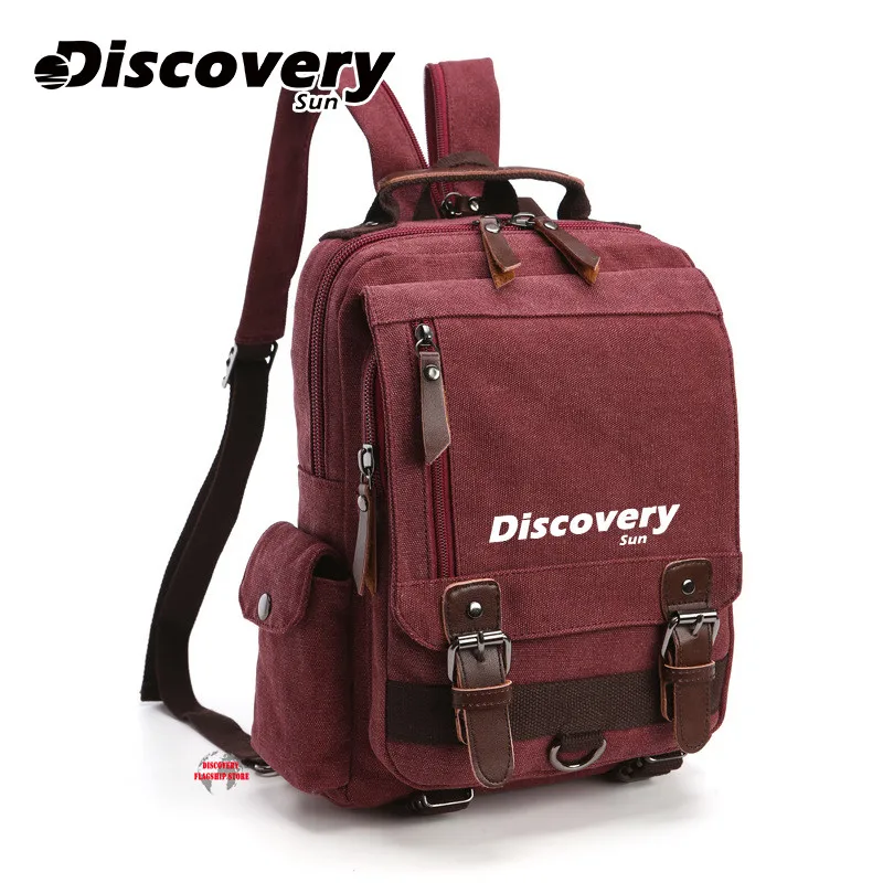 DISCOVERY-SUN Retro Travel Backpack Multifunctional Laptop High Quality Business Camping Backpack Youth Fashion Backpack