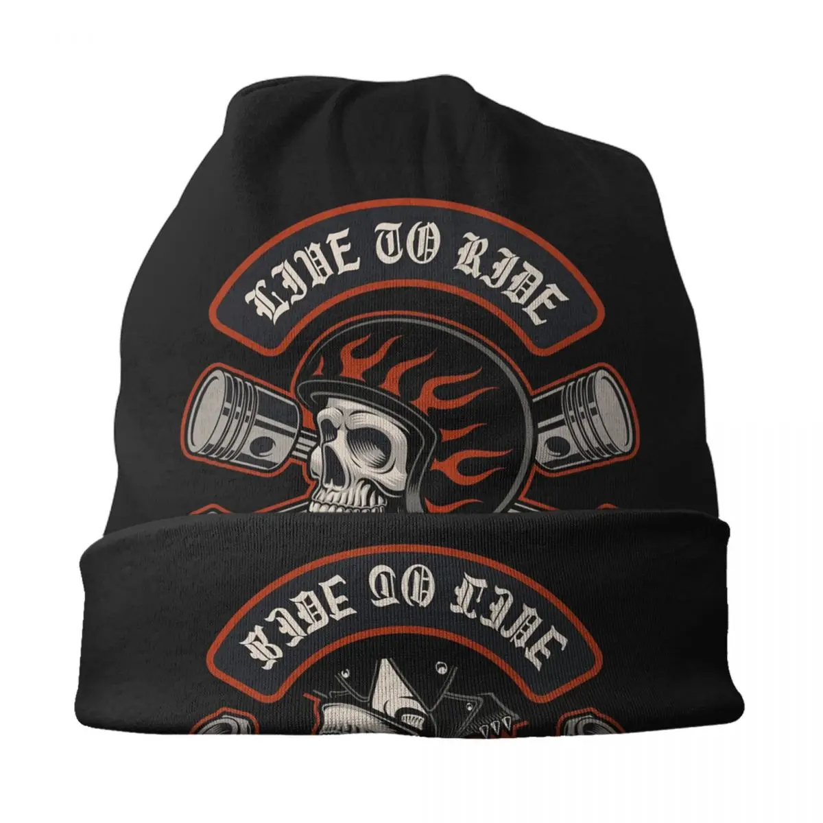 Custom Biker Motorcycle Skull Skullies Beanies Caps Winter Warm Knitting Hat Men Women Rockabilly Bonnet Hats Outdoor Ski Cap