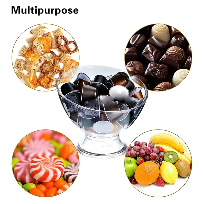 Coffee Capsule Holder for Nespresso Capsule Holder Transparent for K Cup Bar Tabletop Storage Creativity Coffeeware Salad Bowl