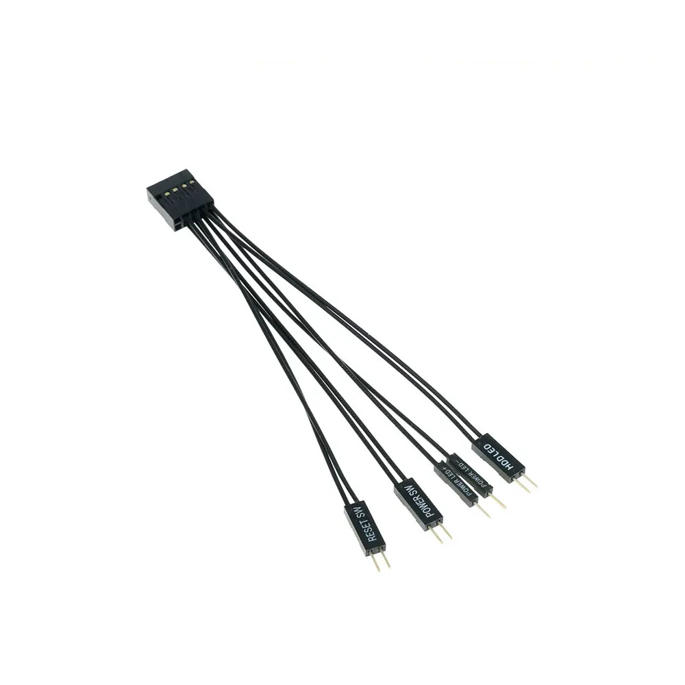 Angitu 10P Integrated Power Extension Cable MB 10P Signal Integration for ASUS, GIGABYTE, MSI, ASRock, and Other MB Jumper Cable