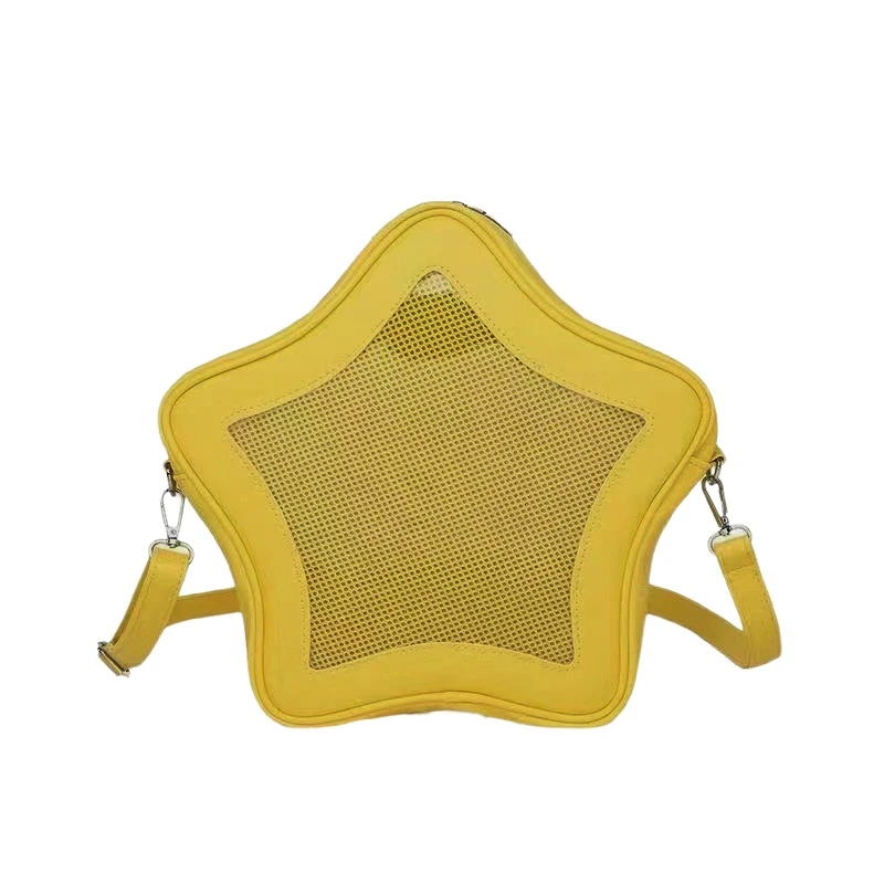 

Japanese Lolita Girls Five Pointed Star Bag Yellow Mini Cute Star Shoulder Bags Fashion Women Cosplay Anime Crossbody Bag