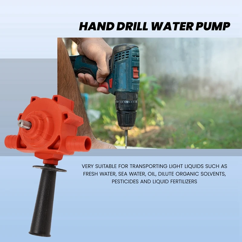 Electric Drill Drive Pump Self Priming Transfer Pumps Oil Fluid Water Pump Portable Round Shank Installtion Pump