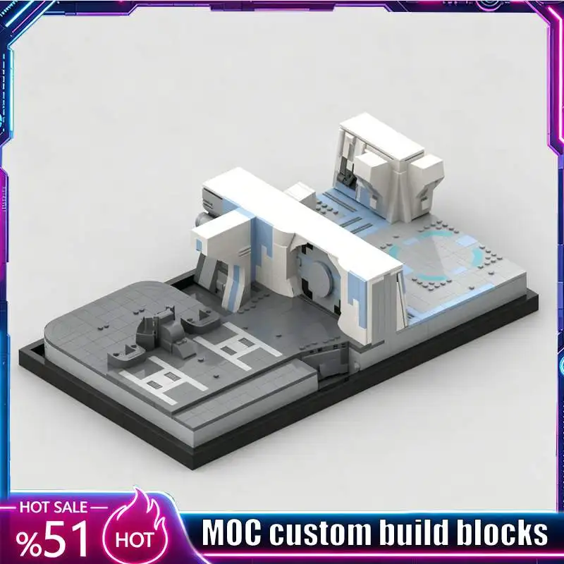 1941PCS Lucrehulk Command Center Pack Sci-Fi Space Model Custom Puzzle DIY Assembly Building Blocks Creative Toy Collection Gift