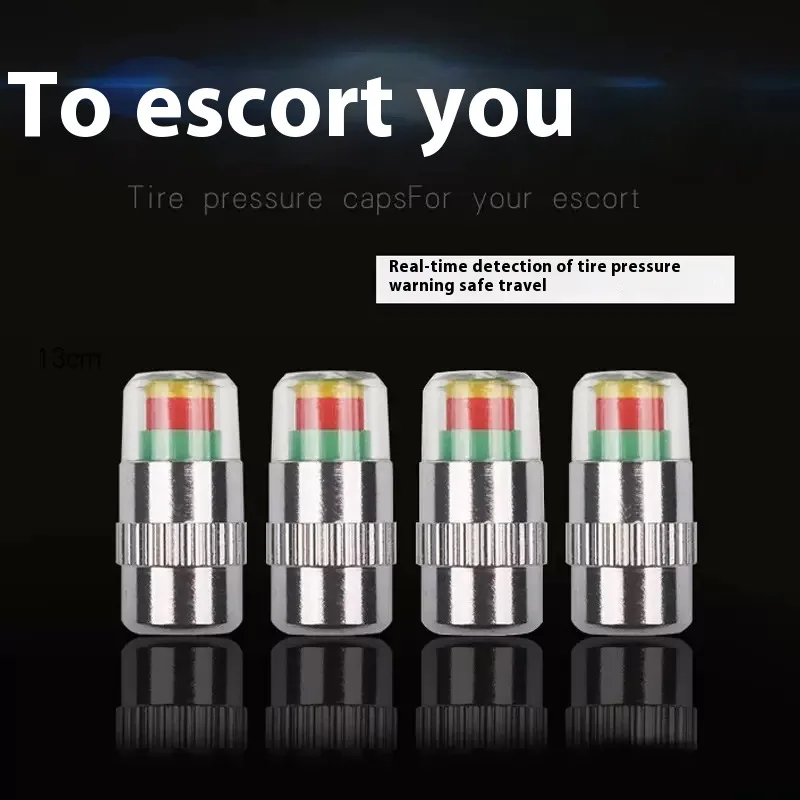 

4 шт., монитор давления воздуха в шинах, индикатор оповещения, крышка клапана в шинах, манометр, колпачки для автомобильных шин, автомобильные аксессуары, полезные