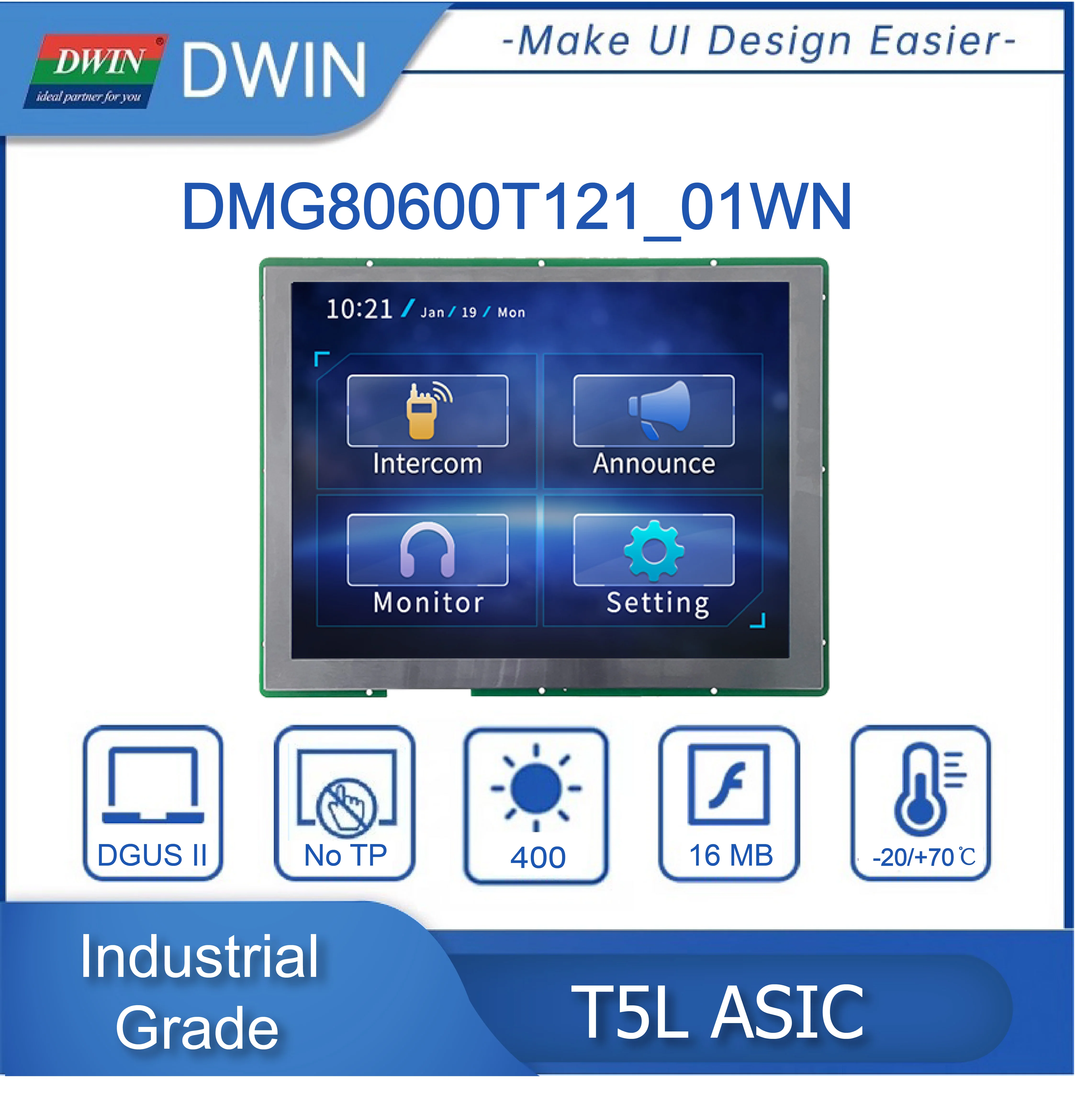 Imagem -03 - Tn-tft-lcd Tn-tft-lcd Trabalhando com Arduino Stm Esp Dmg80600t12001w Resolução de 800x600 Pixels 167 m 12.1 Polegada