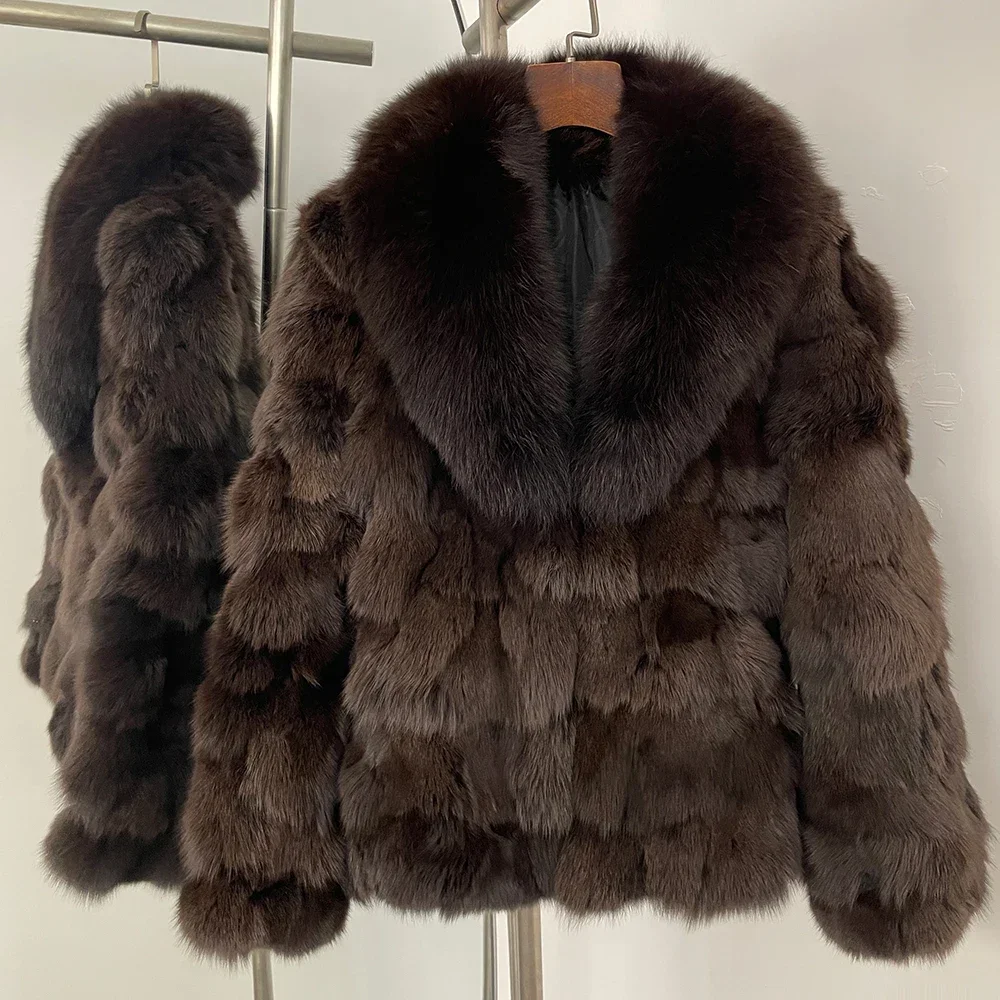 جديد إمرأة معطف الفرو الطبيعي سميكة جديدة ريال فوكس الفراء معاطف خريف شتاء 2025 دافئ قصير معطف الفرو الملابس لسيدة جاكيتات #4