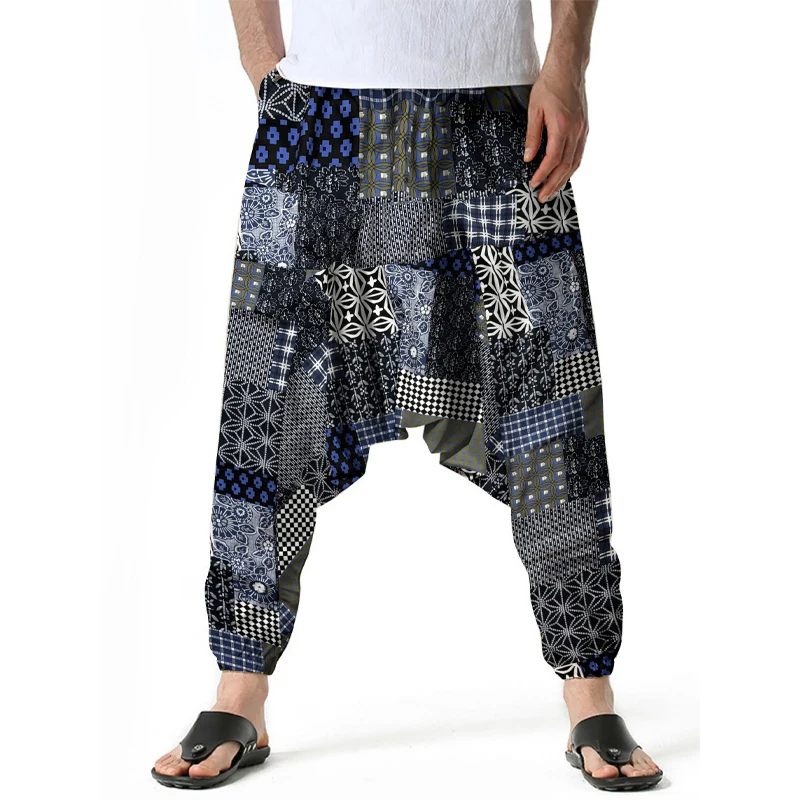 

2025 New Men's Haren Pants Comfort Breathabilit Lantern Fashionable Casual Loose Essential For Home Vacation Parties