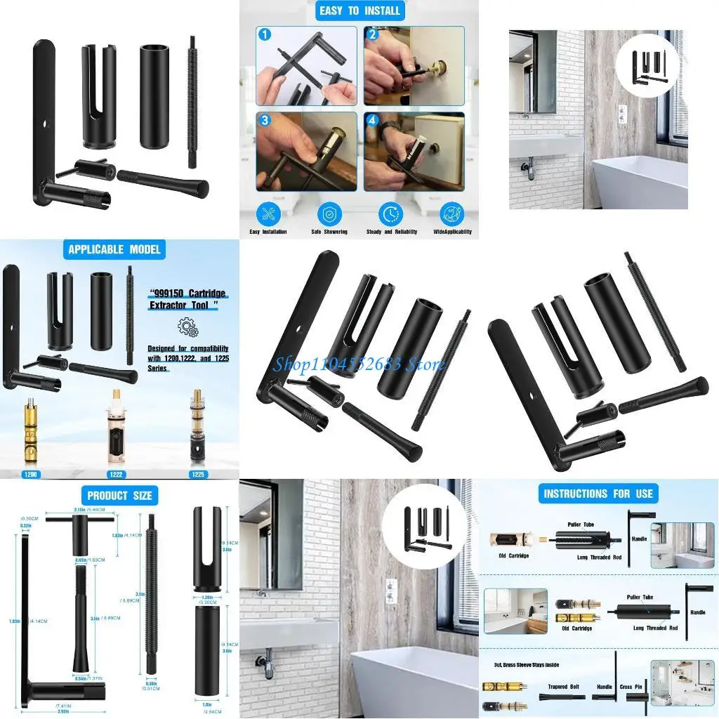 

Y6GD MultiCompatible Faucet Cartridge Removal Tool Puller For 1200,1222 1225S