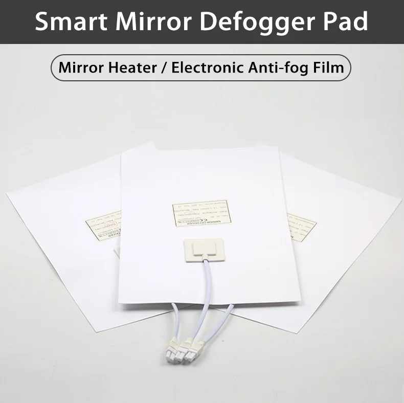 Bathroom Mirror Anti-Fog Heating Film 220V Waterproof PET Electric Defogger Demister Pad for Home Shower Vanity Mirror