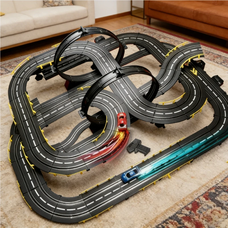 1:43 Autorama Circuit Elektryczna tor wyścigowa z elektrycznymi pojazdami, zabawka, model odlewany, samochód wyścigowy na szynach, bez baterii, 18+