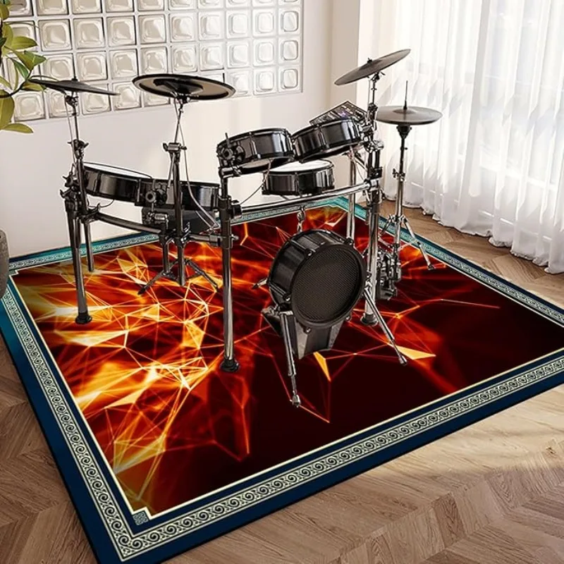 Skeleton Magic Carpet Drum Decor Indoor and Outdoor Fashionable and Beautiful Rug 100% Polyester Entrance Anti Slip Felt Doormat