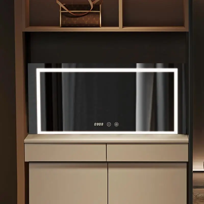 

Intelligent remote control electric lifting vanity mirror dresser chest integrated