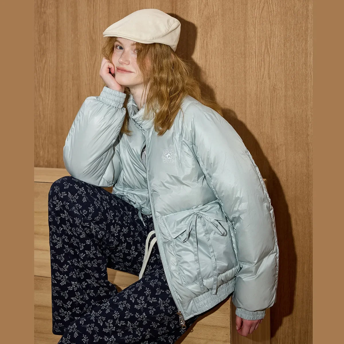 Coolhut الحد الأدنى التعادل الخصر المرأة سترة الشتاء 90% أسفل ملء عالية الرقبة معطف استرخاء صالح سترة منفوخة ملابس خارجية متعددة الاستخدامات