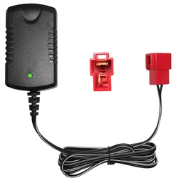 Cargador de batería de coche para niños, 6V, 7V800, carro de bebé eléctrico, juguete, fuente de alimentación, adaptador, enchufe cuadrado rojo