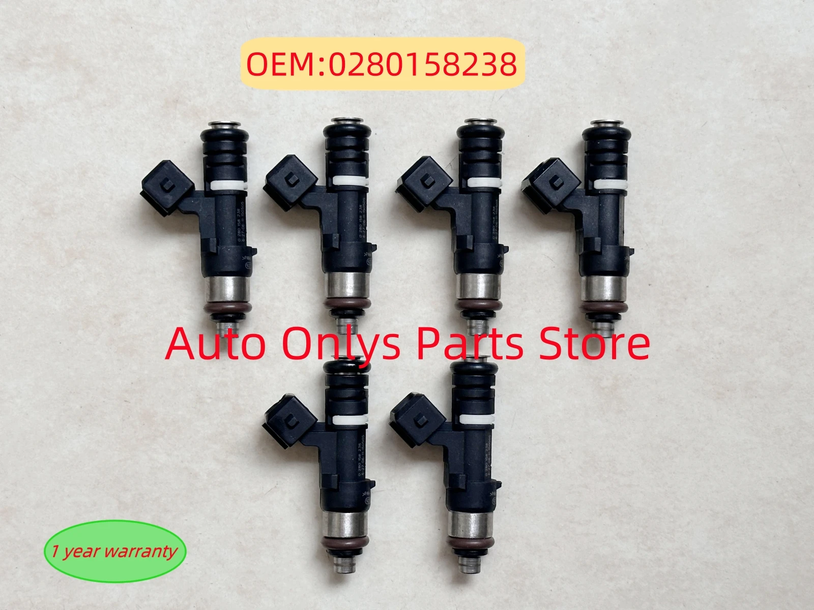 6pcs New Fuel Injector 0280158238 For Ford C-Max II Ecosport Fiesta Saloon VI Focus 1.6L 1674854 car accessories