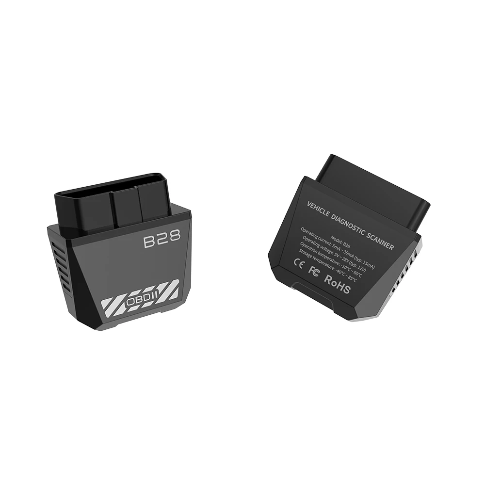 

OBD B28 Автомобильный сканер Автомобильная система Проверка считывателя данных двигателя Прозрачная сигнальная лампа ELM327