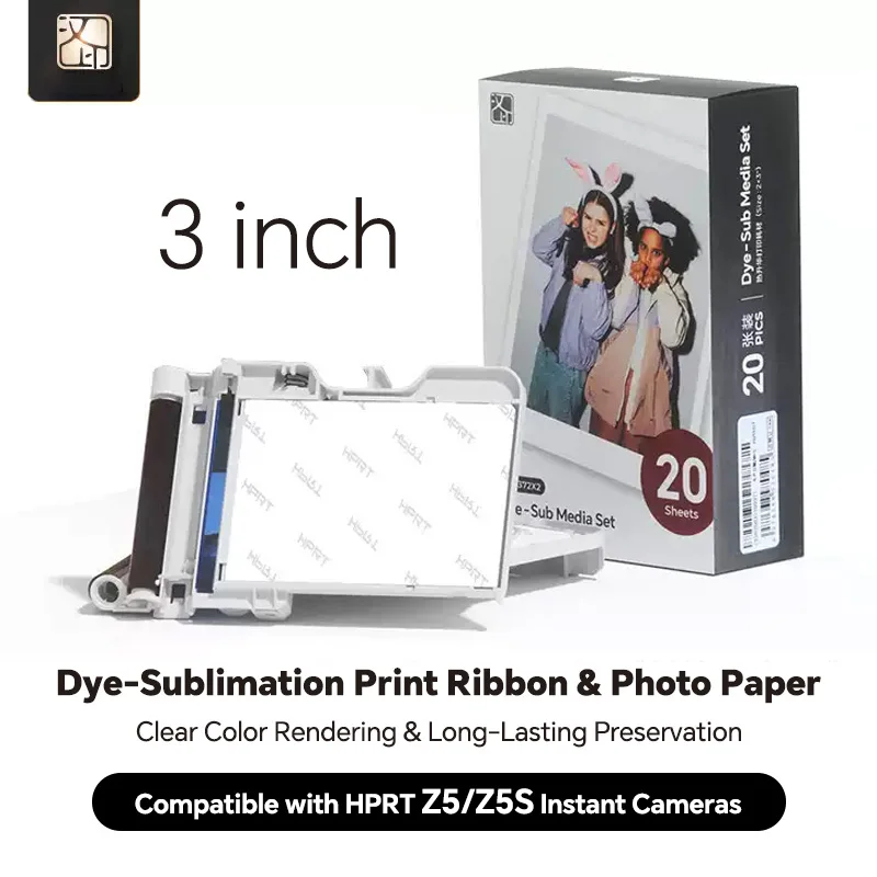 

Оригинальный картридж HPRT Z5/Z5S с фотобумагой и сублимационной лентой, 2x3 дюйма, для мгновенных камер, набор для заправки пленки, универсальный комплект для создания сувениров