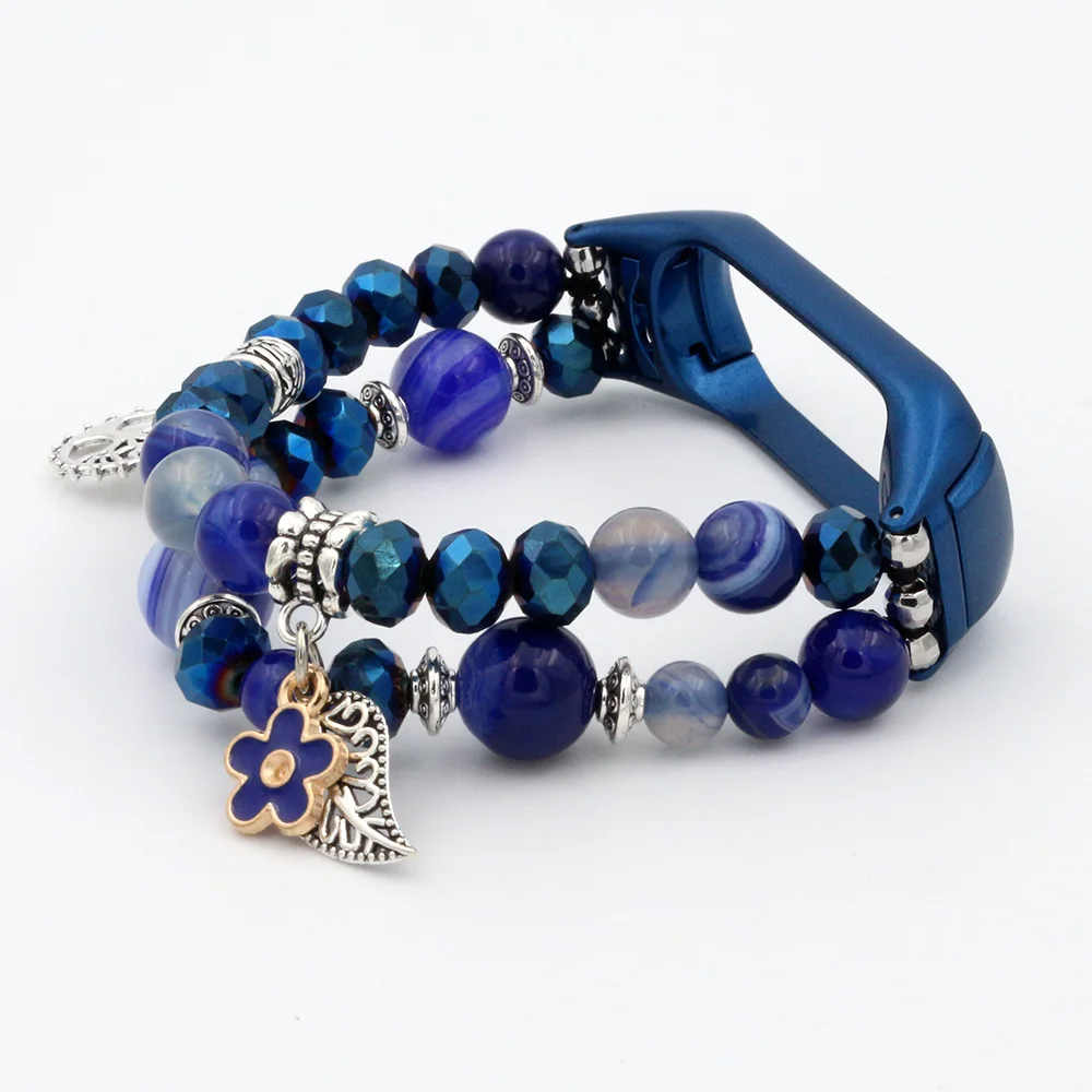 حزام حبة بديل لسوار شاومي مي ، إكسسوارات سوار ، سوار أنيق ، أزرق ، سوار مي 7 ، 8 ، 6 ، 5 ، 4 ، 3