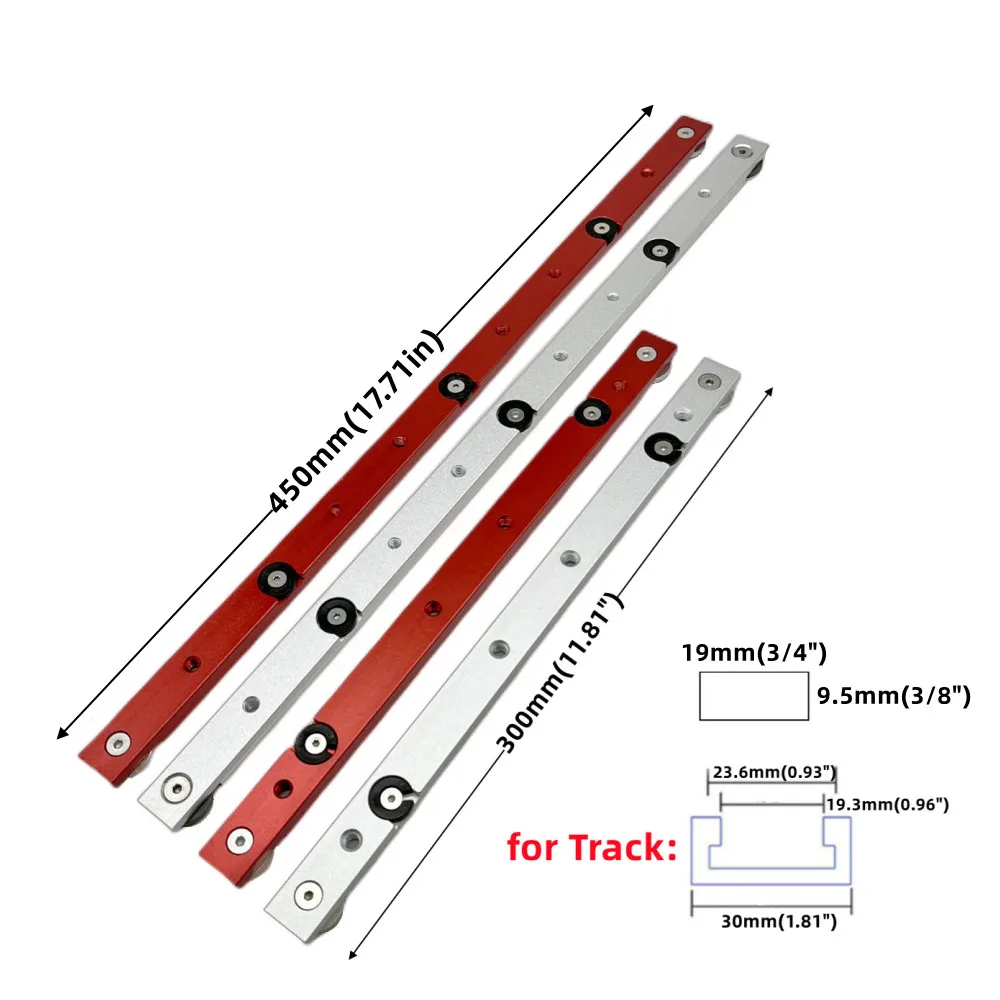 T Track Miter Bar Slider,Aluminium Alloy Miter Bar,Jig and Fixture Bar Slider Table Saw Gauge Rod, T Slot Miter Gauge Slider