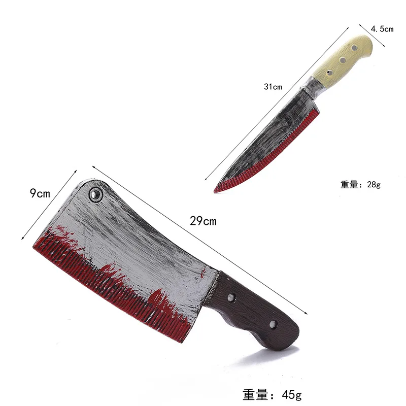 Cuchillo de cocina para Halloween, accesorio de plástico para Cosplay