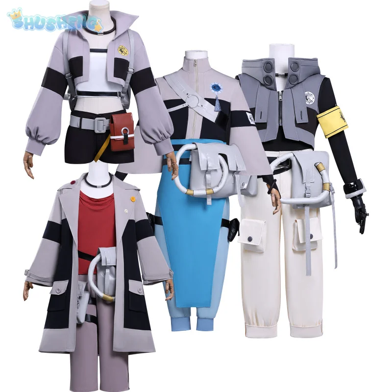 

Anime Fallen Legion Engi Zanka Lud Rude Riyu Cosplay Costume Halloween Carnival Men Women Fashion Uniform Coat Skirt Props Set