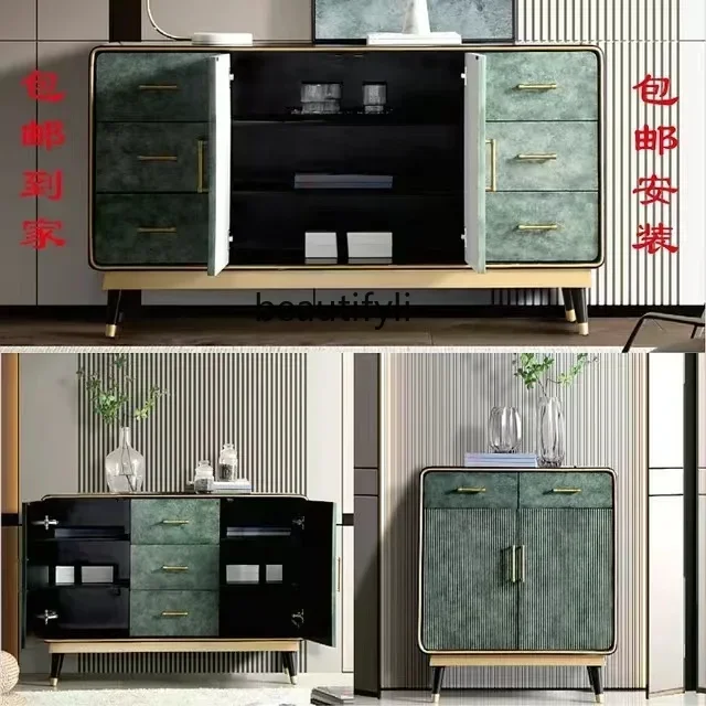

Cy56 Light luxury solid wood porch cabinet, living room home locker, Nordic decorative capacity side cabinet