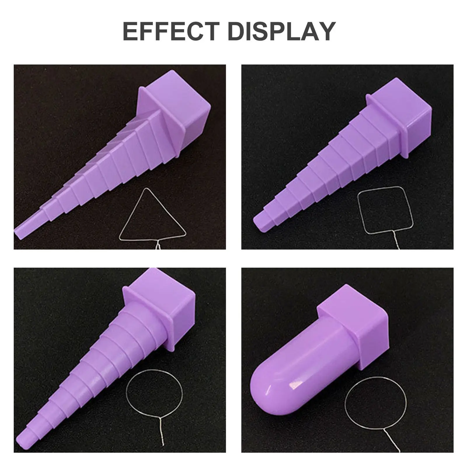 4Pcs Wire Wrapping Tool Plastic Mandrel Set Spiral Shape Jewelry Making DIY Coil Mandrel Rods for Wire Craft Supply