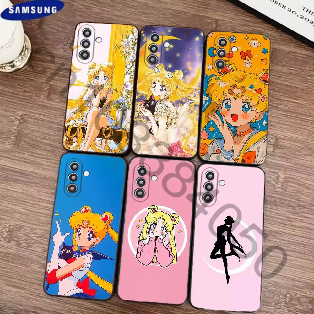 

sailor M-moon Phone Case for Samsung Galaxy S21 22 23 S24 25 26 Ultra Plus FE Lite Silicone Bumper