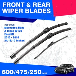 Front Rear Wiper Blades For Mercedes Benz A Class W176 2016 2017 2018 A200 A180 Sport Window Windshield Winscreen Accessories