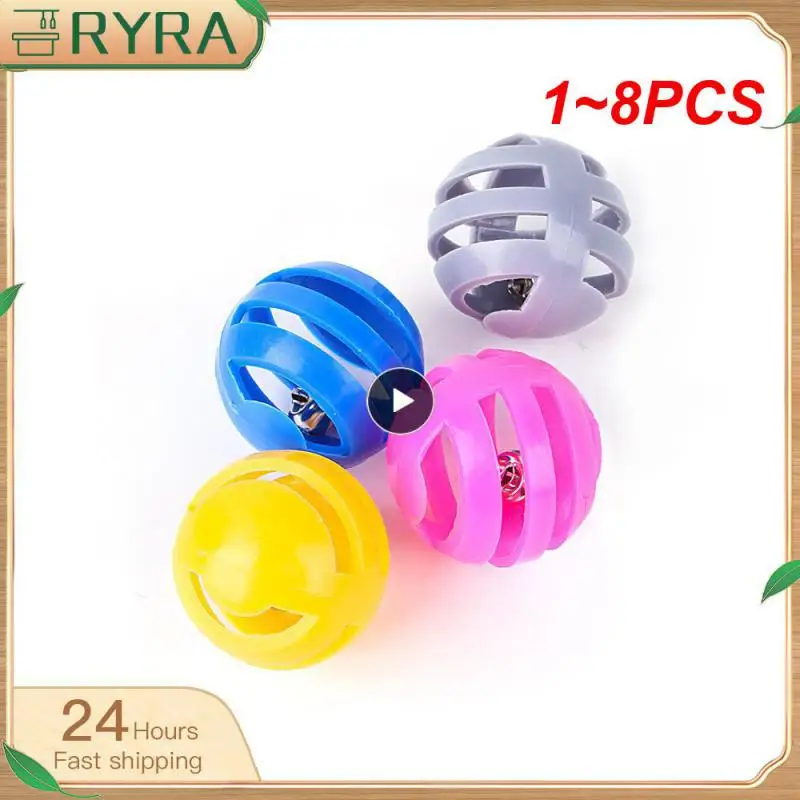 1~8PCS Toy Ball Environmental Friendly Fashionable Pet Products Low-voltage Bell Ball Random Color Ball Tasteless Beautiful