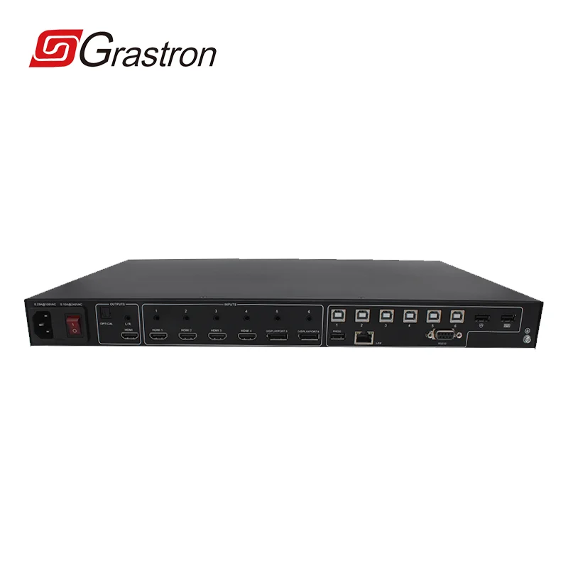 غرفة التحكم 4K Multiviewer 6 في 1 خارج رباعية النوافذ AV شاشة مشاركة 32 تخطيط مرن KVM السلكية العرض قشارة الجلاد #3