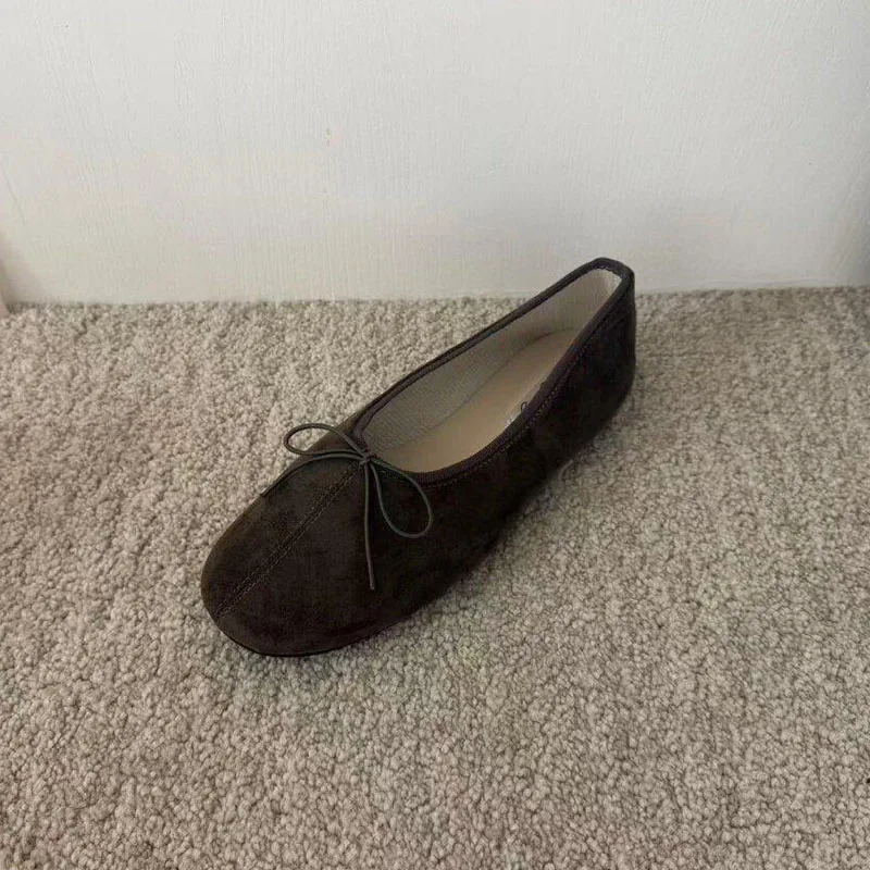 Neue Herbst-Frühlings-Damenschuhe, flache Ballerinas, weiche runde Zehenpartie, modische flache Slipper für Damen. – Detail 7