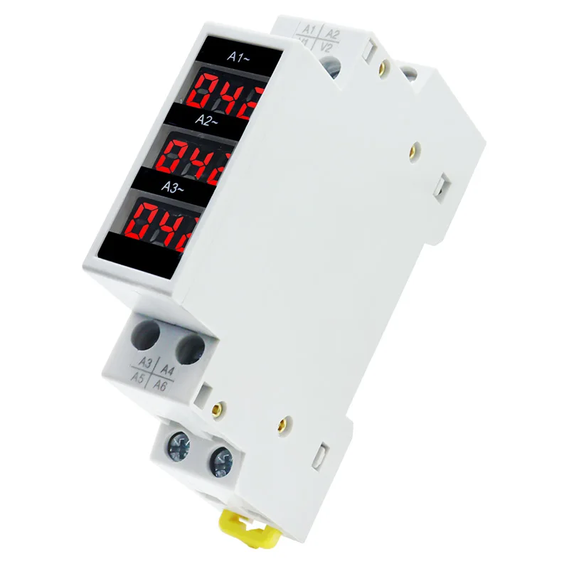 Din Rail Mount Dreiphasen-Ampere meter Wechselstrom 80-500V 100a Mini modulare Ampere meter Anzeige LED Digital anzeige Detektor