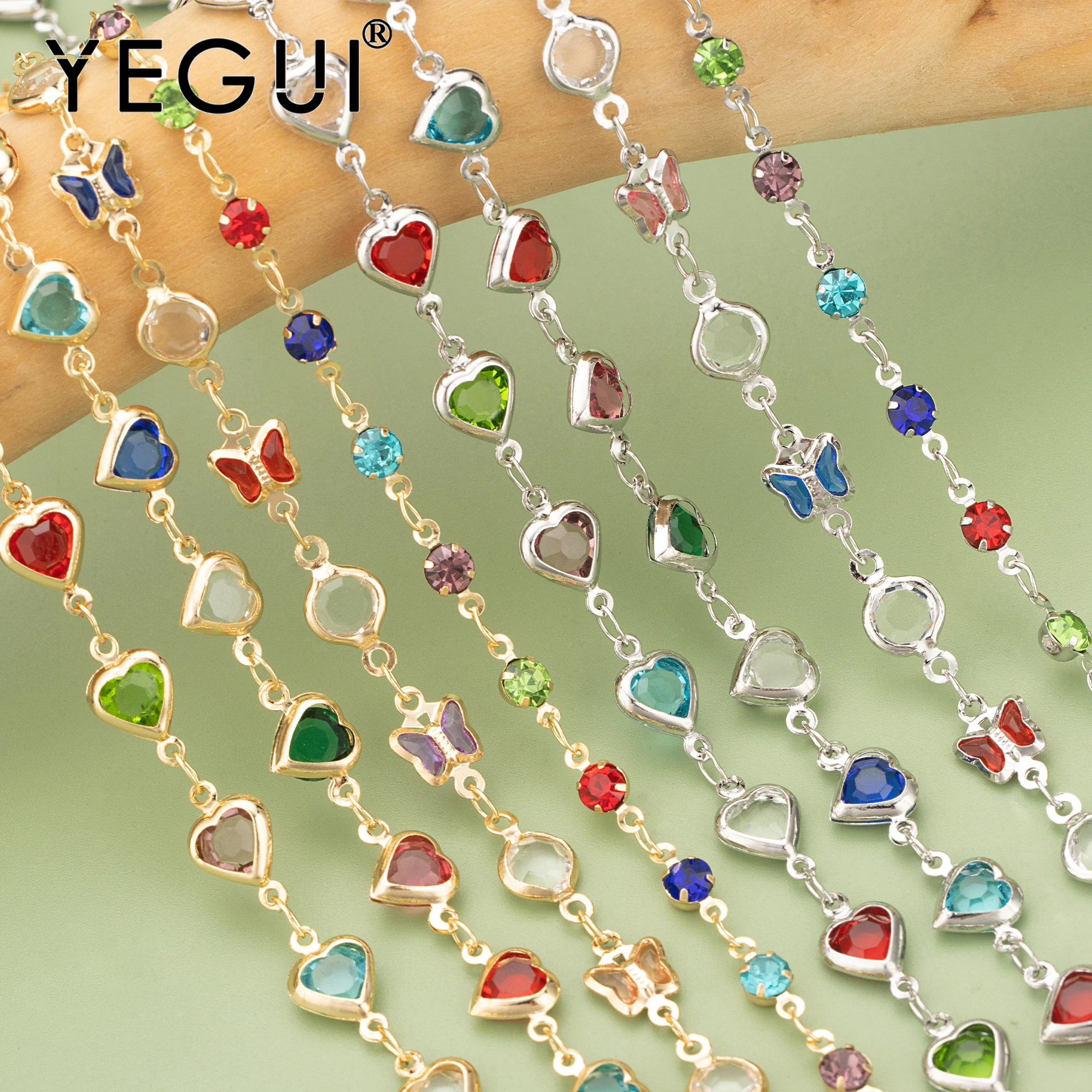 

YEGUI C362,chain,18k gold rhodium plated,copper,zircons,nickel free,hand made,jewelry making,charms,diy bracelet necklace,1m/lot