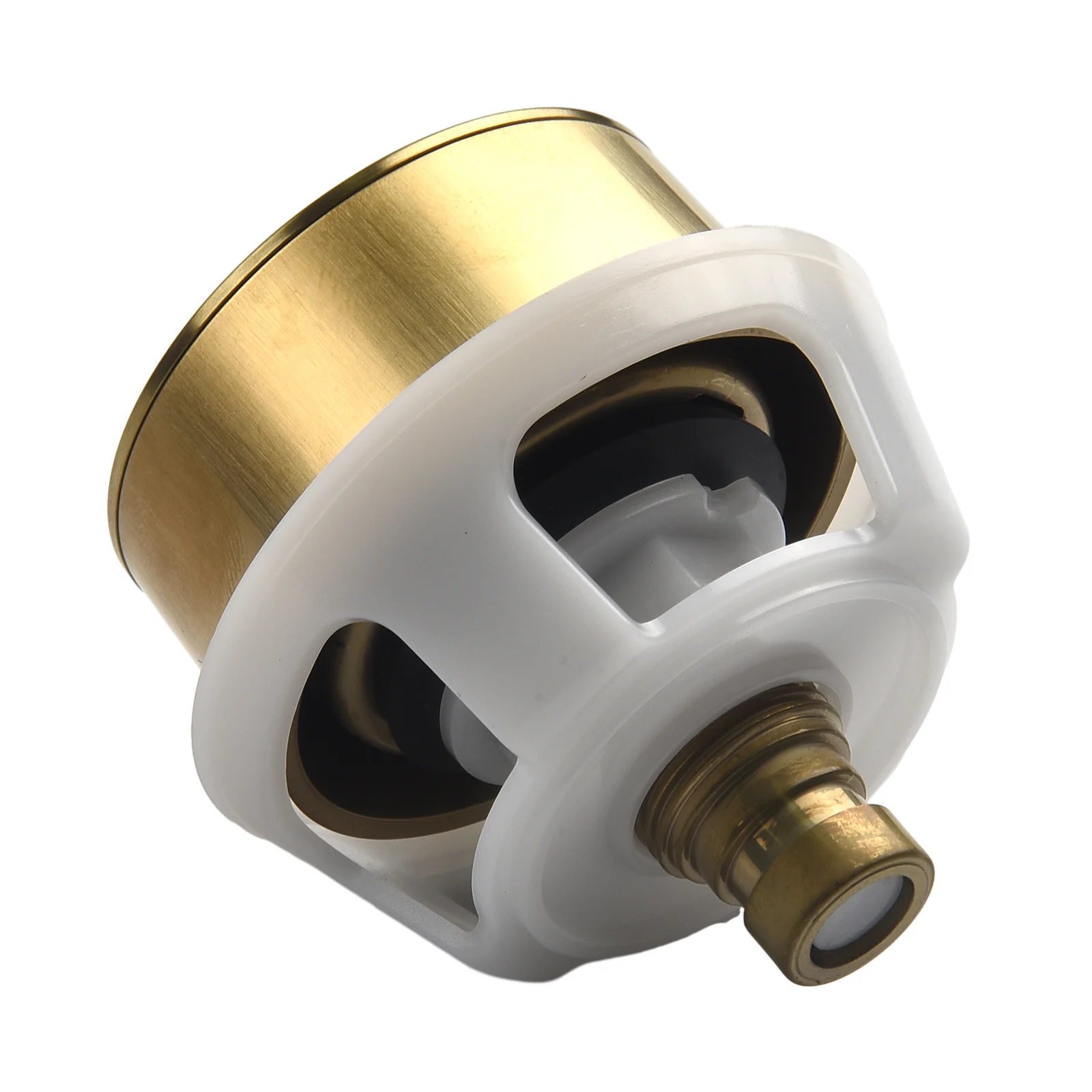 Transform Your Bathroom with this Brushed Gold Flush Button Replacement for Cable Operated Concealed Cistern WC