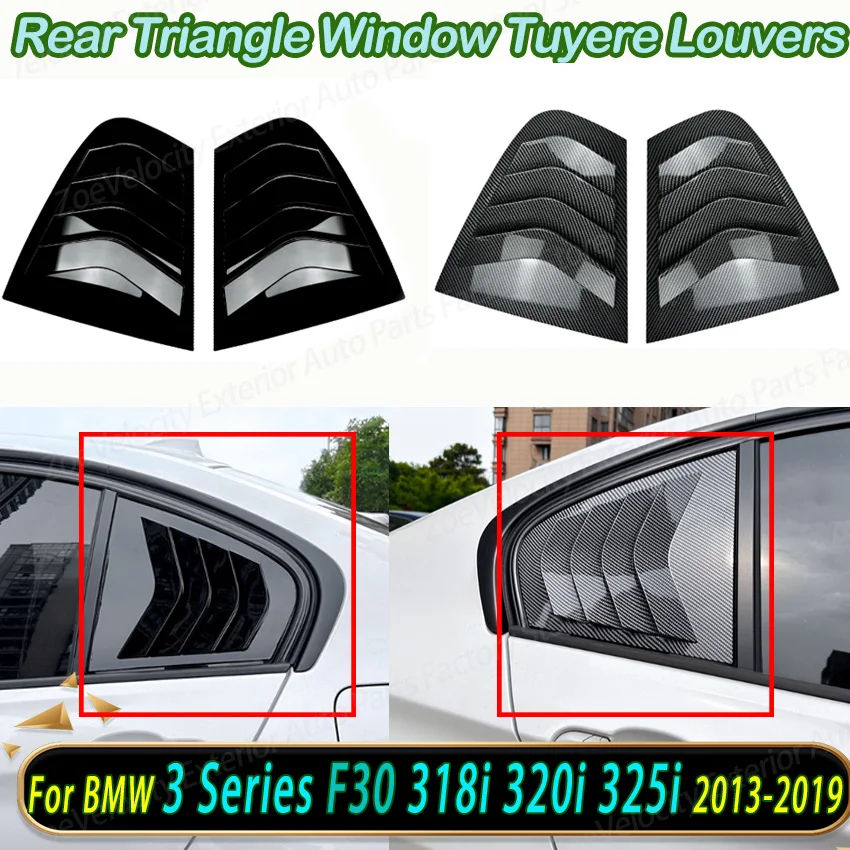 Quarter Window Louvers For BMW F30 3 Series 318i 320i 325i 2013-2019 Car Side Air Vent Shutter Cover Accessories Body Kit