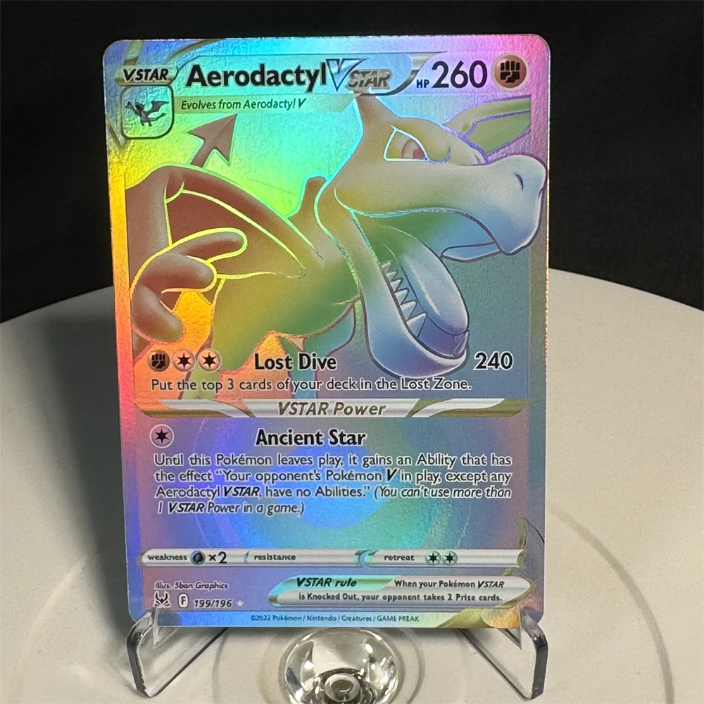 Holographic Pokemon Flash Cards Lost Origin Series Giratina Aerodactyl Card Toys Proxy Cards Christmas Present Collectibles gift